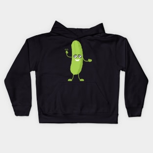 Vegan Cool Cucumber pickle Kids Hoodie